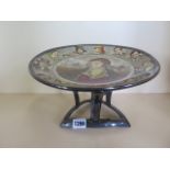 Royal Doulton Burns plate, with silver plate stand