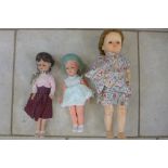 A 1960's Pedigree walking/talking doll, and Ameerican fashion doll, and an American Furga doll