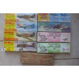 Nine Keil Kraft flying scale model aeroplanes