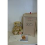 A Steiff mohair Monaco Bear U Pitchoun - 35cm - limited edition, number 1194 of 2000 - box worn - in