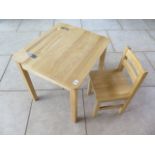 A pin furniture childs school type desk and chair
