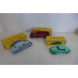 Three Dinky Toys, boxed, Rolls Royce, Silver Wraith 150, Rover 75 Saloon 156, and Electric
