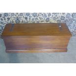 A mahogany blanket chest, storage box, made by a local craftsman to a high standard