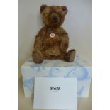 A Steiff mohair Grizzle the Bear - 34cm - limited edition number 123 of 1500 - in very good
