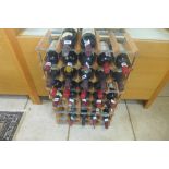 A wooden Wine Rack that takes 40 bottles