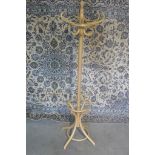 A bentwood full height hat/coat stand, 186cm tall