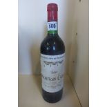 A bottle of 1975 - Baron of Rothschild Mouton Cadet red wine - level to base of neck