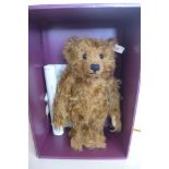 A Steiff Hamleys mohair bear, called Jeremy with box, in good condition, 28cm tall