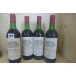 Four bottles of Chateau Pas de Raugan Bordeaux Superieur red wine