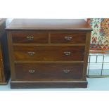 A late Victorian mahogany chest - 90cm H x 109cm x 53cm