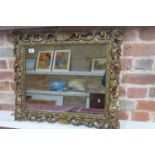 An early 20th century gilt framed mirror, 57cm x 68cm