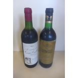 Two bottles of red wine - 1979 Domaine des Carnaes and 1983 Roger Joanne