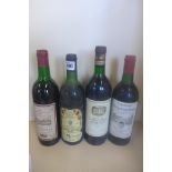 Four bottles of red wine - 1973 Saint Ferdinand, 1982 Chateau Moulin de Brion, 1986 Chateau