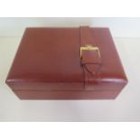 A Rolex leather watch box, 8x20x15cm, some usage marks but generally good