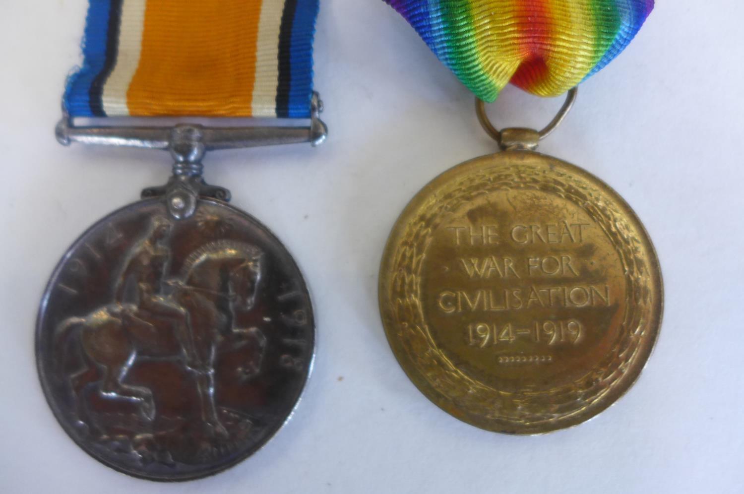 A collection of two World War I medals being the British War medal 1914-1918 and the victory - Image 2 of 3