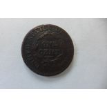 An American Classic Head cent coin 1810