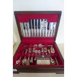 A canteen of six setting Bright Ltd plated cutlery, in good condition