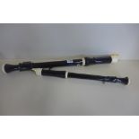 Two AULOS recorders