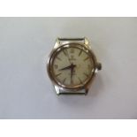 A gents Roamer Rotopower wristwatch head, 35mm wide including winder, running but some wear and