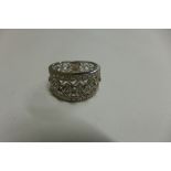 A 9ct white gold ring, size L, approx 2.8 grams, in good condition