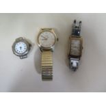 A Roamer 17 jewel manual wind gents wristwatch, 33mm wide, running, a gents dress watch, running and