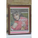 Framed rare Manchester Evening news, reporting the death of George Best, only paper to report on the