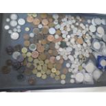 A collection of assorted coinage to include pre 1920 silver coins, approx 1.8 troy oz