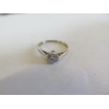 A solitaire diamond ring, the solitaire ring diamond approx 1.5 grams, approx 0.55ct one claw