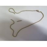 A broken 9ct yellow gold, twisted, rope link chain with bolt ring fastening, length 46cm, weight 5.3