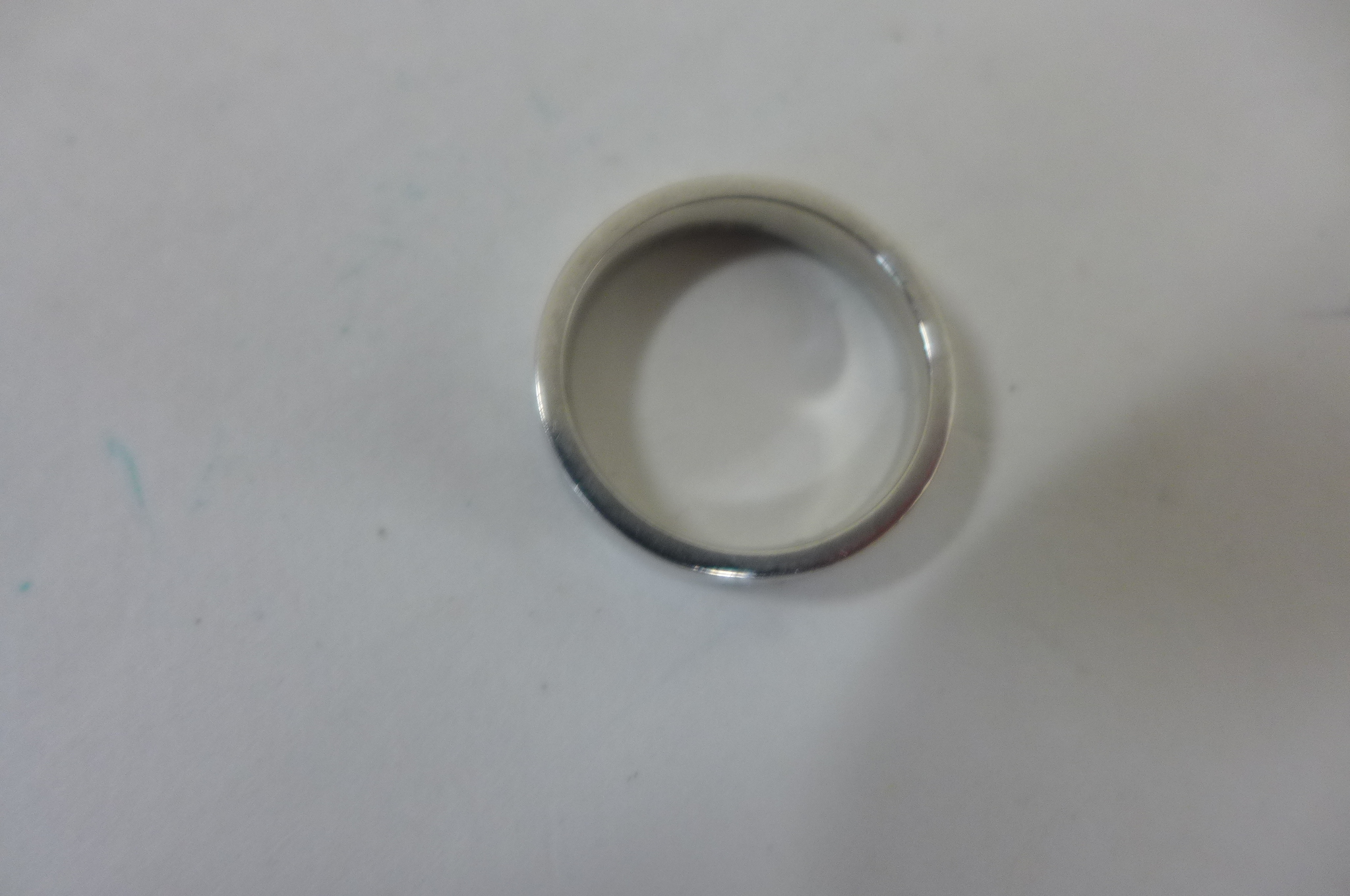 A platinum and diamond ring, size L, approx 7.9 grams, some marks consistent with usage - Image 2 of 2