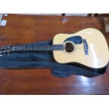 A Fender DG-5NAT six string classic guitar, CS 05085222 with carry case