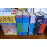 Seven Harry Potter volumes including six first editions, Order of the Phoenix x two - Half Blood