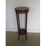 A circa 1900's mahogany two tier jardiniere/plant stand - 93cm H