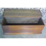 A mahogany blanket chest, storage box, made by a local craftsman to a high standard