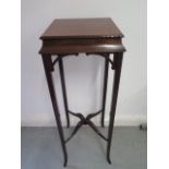A good quality Edwardian plant or bust stand, top measures 33x33cm - height 93cm - very clean