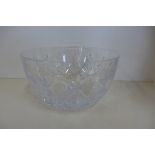 A cut glass Tiffany and Co bowl, 12cm tall, 21cm diameter, in very good condition
