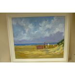 John Rohda oil on canvas - Between Holkham and Wells - size 60x50cm - framed and signed