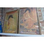 A pair of Chinese prints, 83cm x 58cm