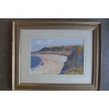 Gyrth Russel - Welsh/Canadian 1892-1970 - 'Rossili Bay' watercolour on paper, framed size 56x44 cm