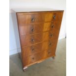 A 20th century mahogany chest of two over four graduated drawers, in good condition - 117cm H x 82cm