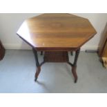A good quality late Victorian/Edwardian inlaid rosewood centre table with marquetry centre and
