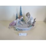 A Lladro group 'Petals in the Pond', 08355 - boxed, in good condition - previous shop RRP 900euros
