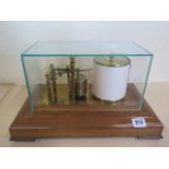 An F Darton and co barograph 37x23x22cm tall - with spare sheets