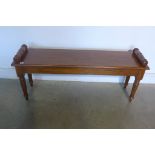 A 19th century style oak window seat, made by a local craftsman to a high standard - 122cm W x