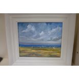 John Rohda oil on canvas ' Wells next to Sea' 29x24cm - framed and signed