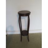 A circa 1900's mahogany two tier jardiniere/plant stand - 93cm H