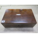 A 19th century rosewood writing slope, 36cm x 23cm x 12cm