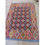 A vegetable dye wool Chobi Kilim rug - 184x127cm