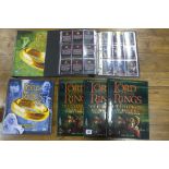 Lord of the Rings three card albums and three visual companion albums