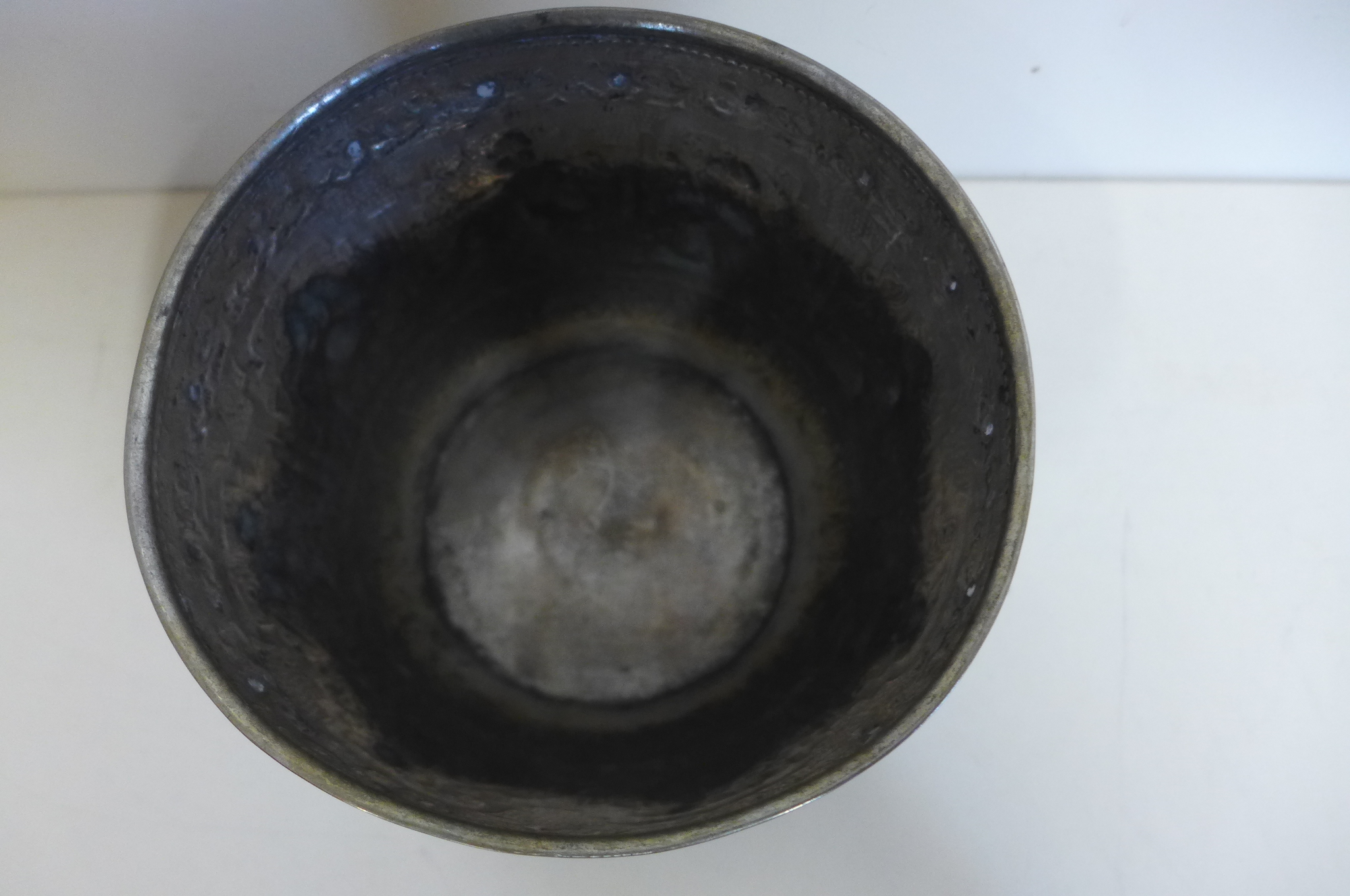 A pair of silver Eastern bowls, together with an early low grade silver bowl, height of tallest - Image 4 of 5